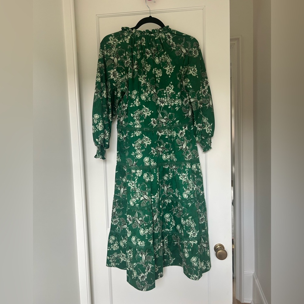Alice + Olivia MIDI Green, long sleeved dress, NWT, XS - Picture 3 of 5